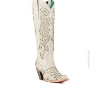 Corral Women's White Embroidered Western Boots